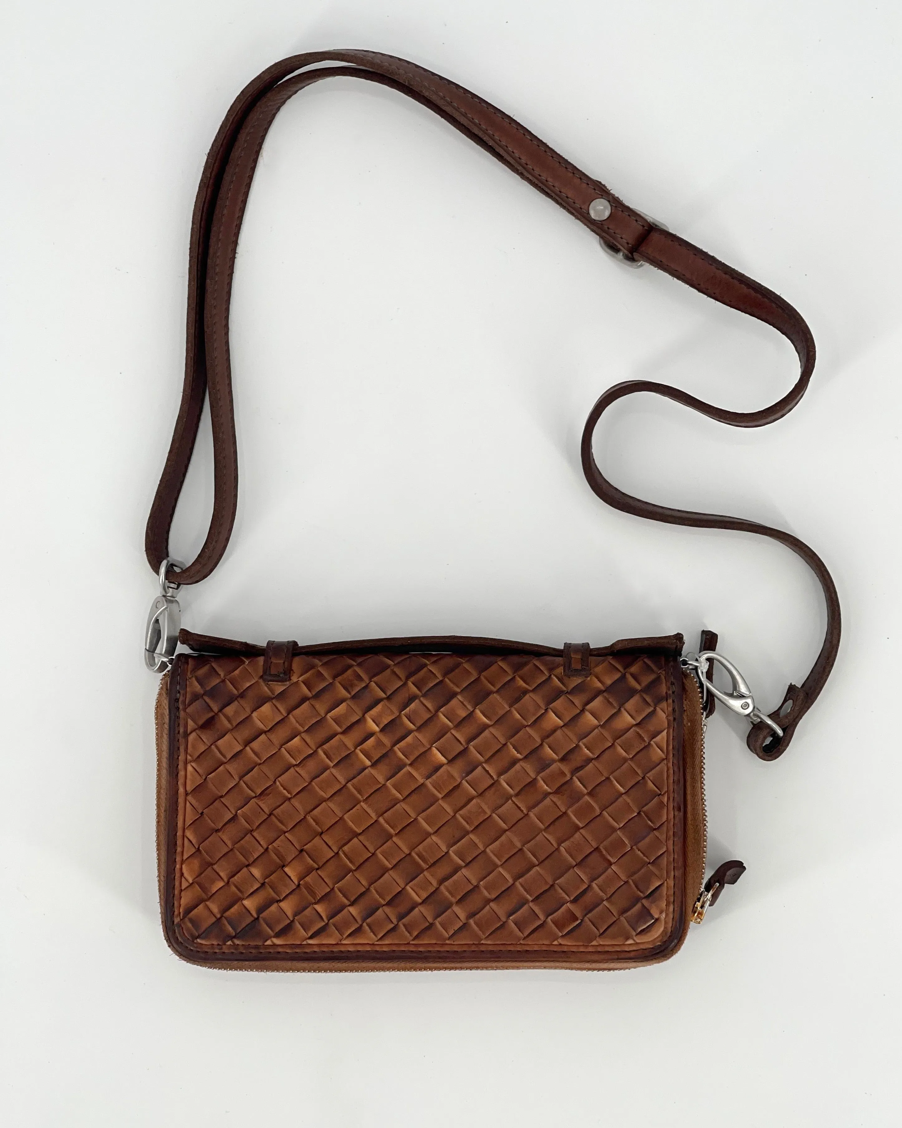 Woven Leather Bag / Wallet