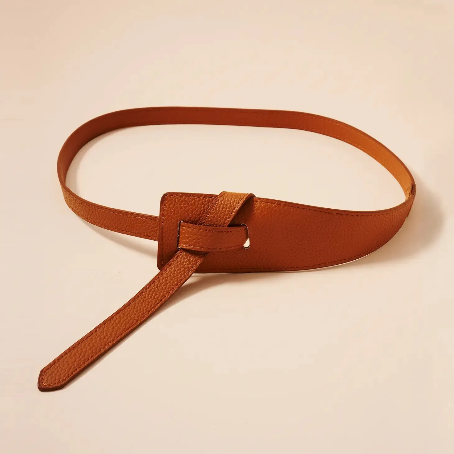 Zoey Faux Leather Slit Belt